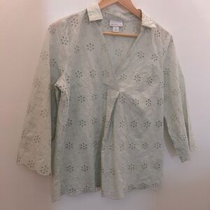 Liz Claiborne Women’s Eyelet Summer Top